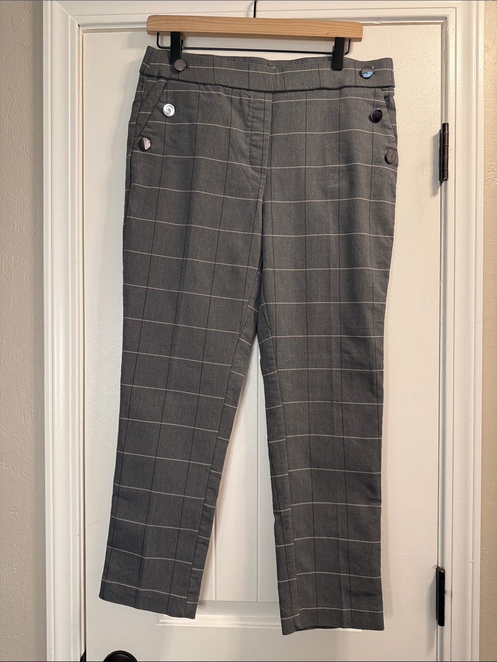 Jules & Leopold Gray Windowpane Trousers